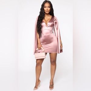 Simple Request Satin Mini Rose Gold Dress